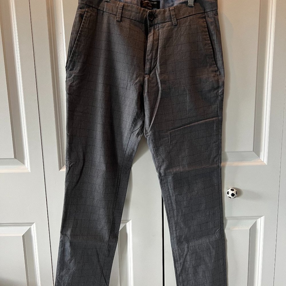 Banana Republic Gray Slim Fit Chinos 30x30